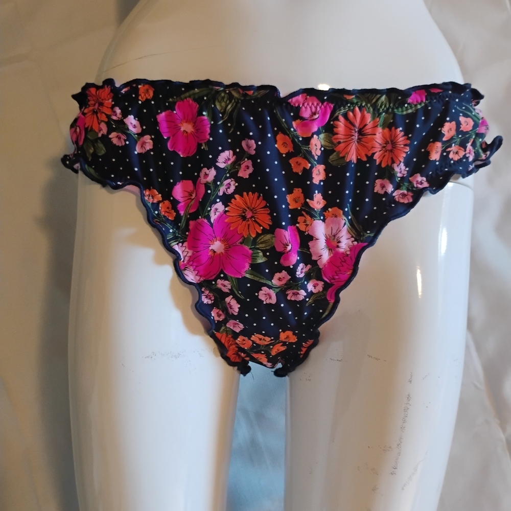 Shade & Shore Pink and Orange Bikini Bottoms Size L